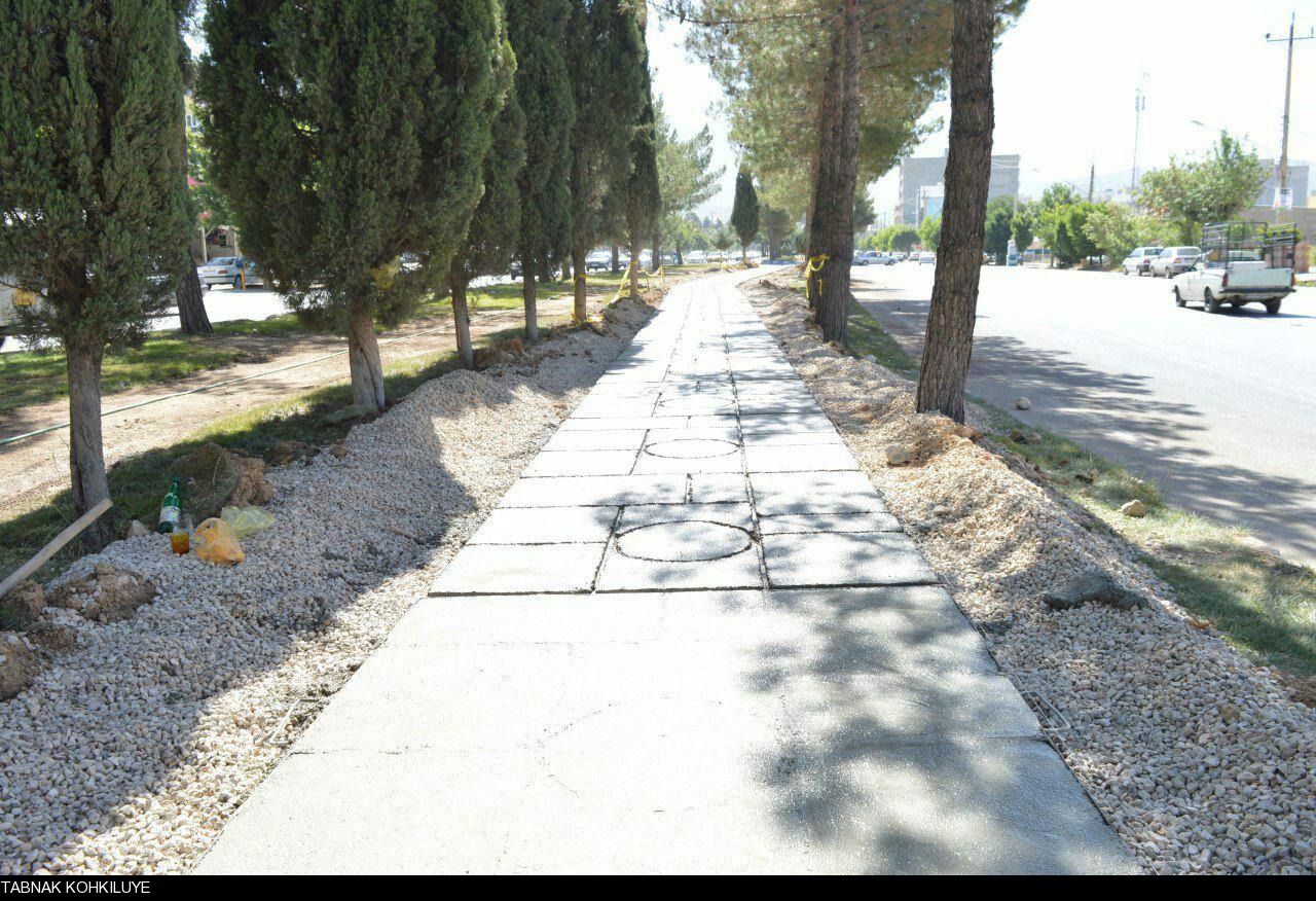 نخستین مسیر پیاده راه ورزشی در یاسوج آماده بهره‌برداری شد = تصاویر