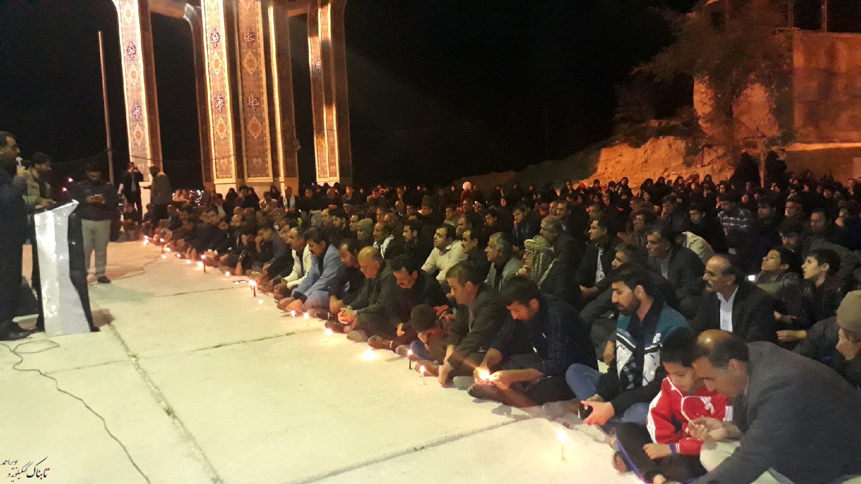 حزن و اندوه مردم لنده در شام غریبان سردار سر افراز جبهه مقاومت+تصاویر