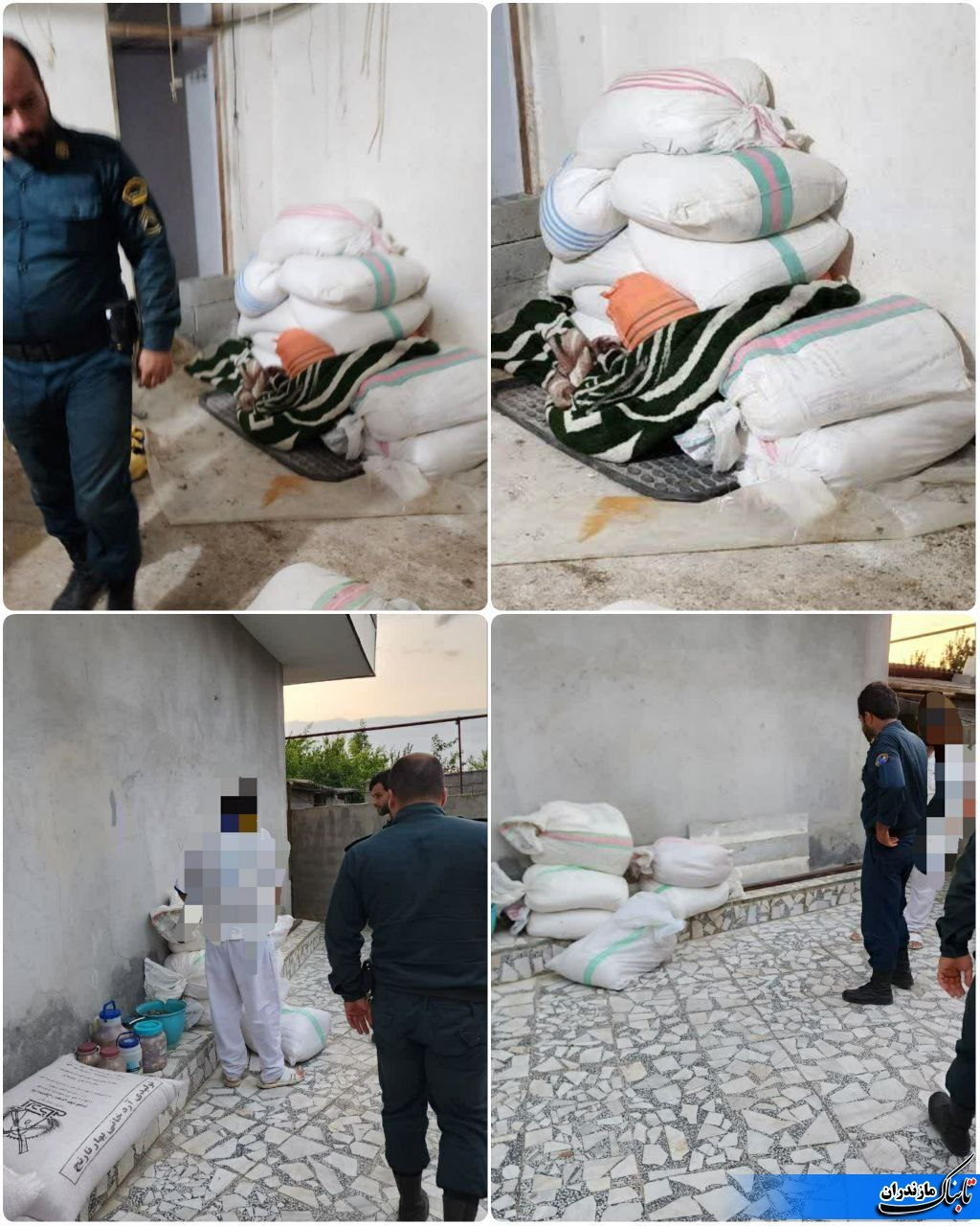 کشف و ضبط 720 کیلوگرم آرد دولتی قاچاق در گونی های برنج در روستای ازباران فریدونکنار