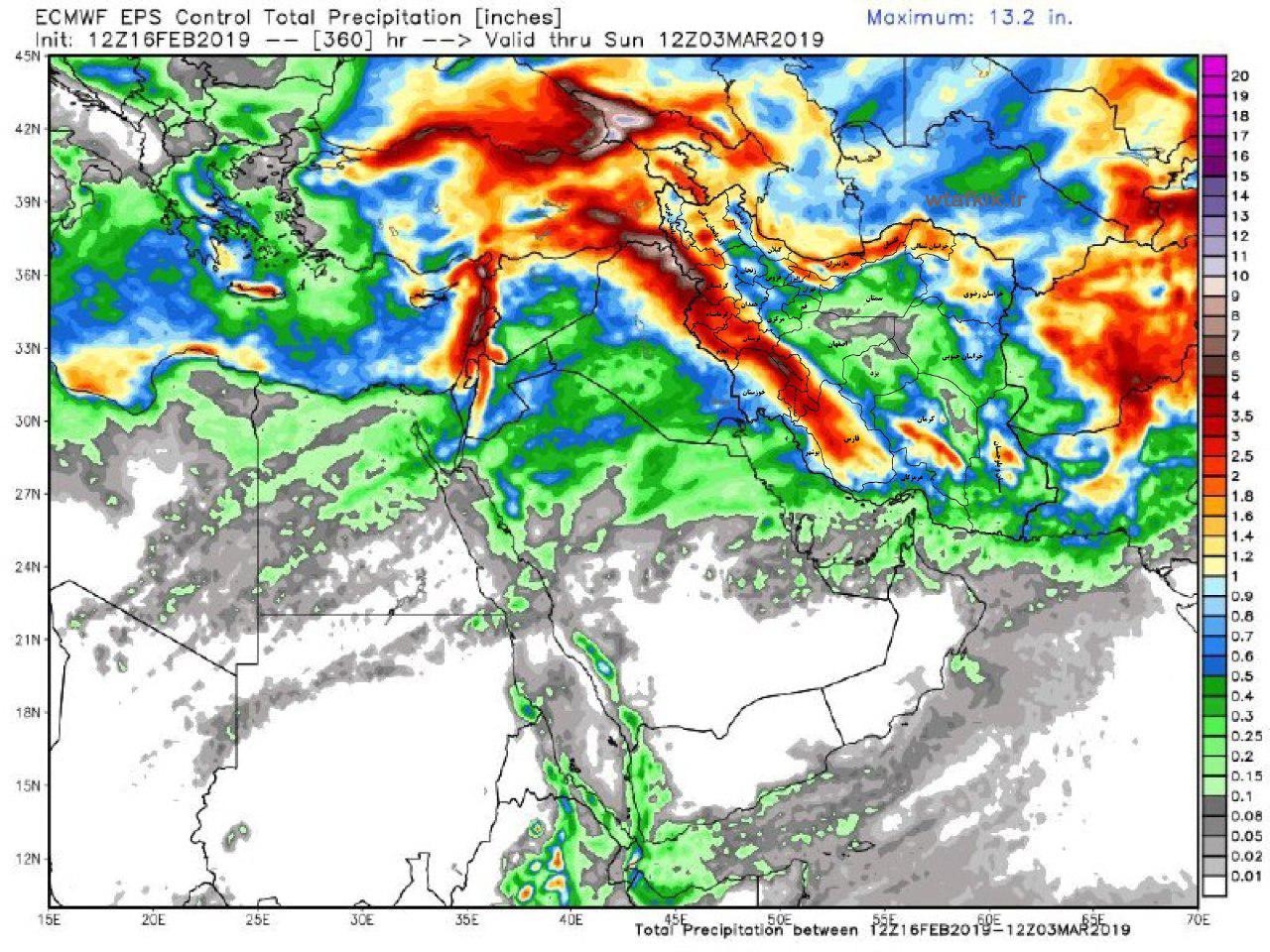 تحلیل تصاویر جدید از وضعیت هوا در ادامه سال زراعی