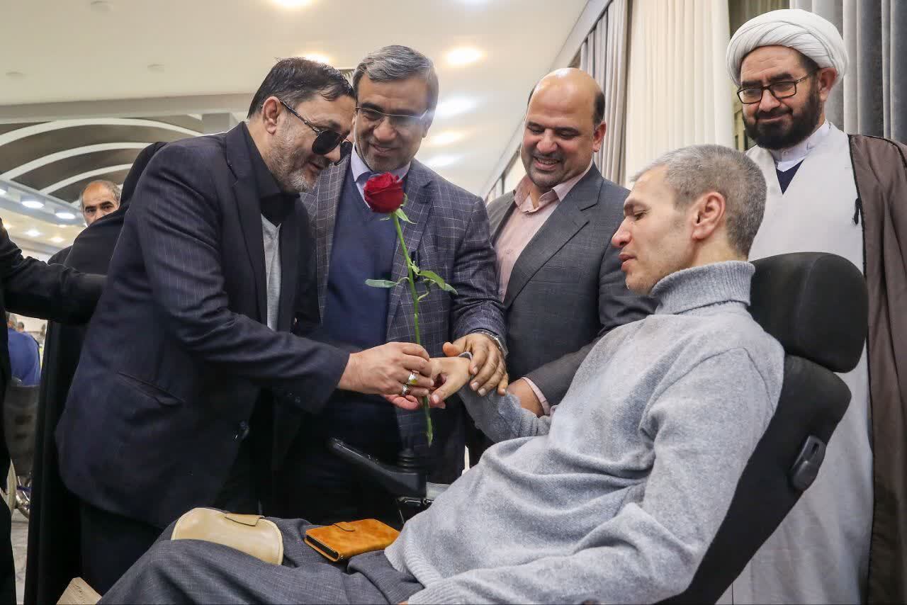 حضور استاندار خراسان رضوی در جمع جانبازان آسایشگاه امام خمینی (ره) مشهد+ فیلم و عکس