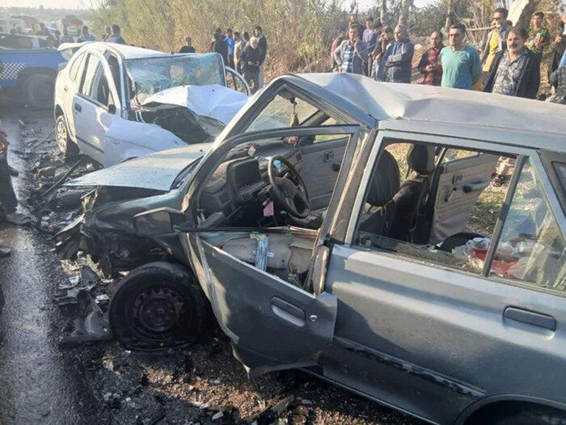 ۳ کشته در برخورد شاخبهشاخ سمند و پراید